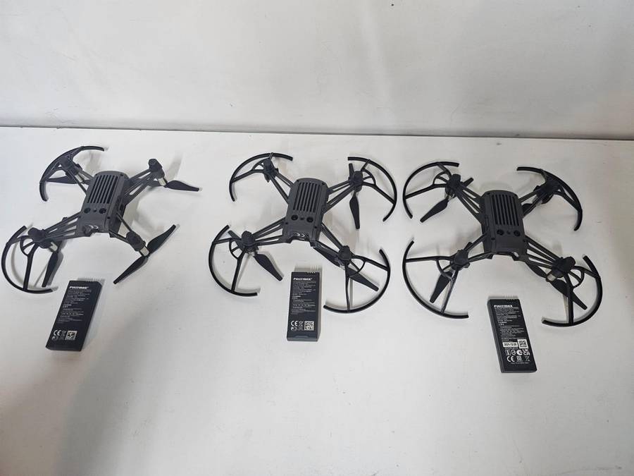 3x DJI Tello Drones  Mixed Condition Lot (1 working 100%)