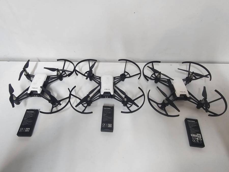 3x DJI Tello Drones  Mixed Condition Lot (1 working 100%)
