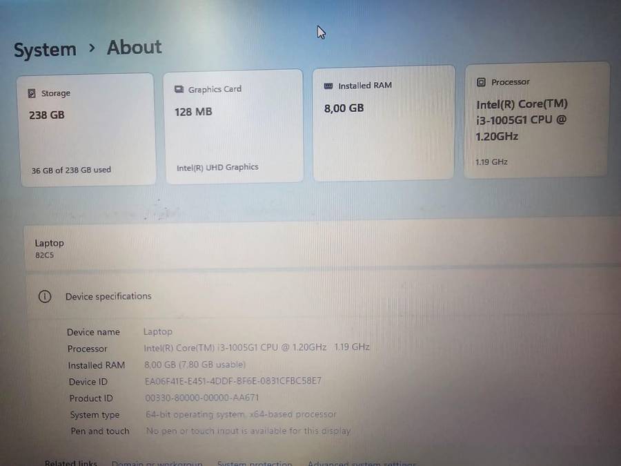 LENOVO V14 IIL | i3 10th Gen  8GB RAM  256GB SSD  Win11 Pro