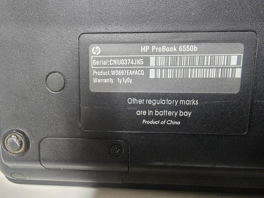 HP ProBook 6550b for spares or repairs  Core i3 M370  4GB RAM  DVD-RW