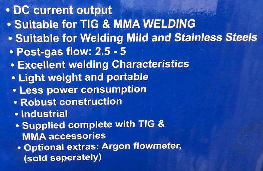 Tradeweld TIG 200 DC HF Inverter Welder  Brand New