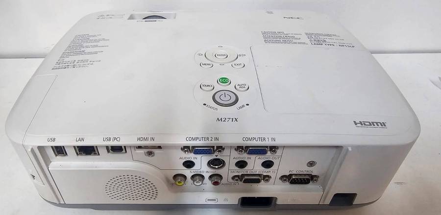 NEC M271X  540 Lamp Hours / HDMI / Remote (Cover Missing) / Filter Needs Replacing