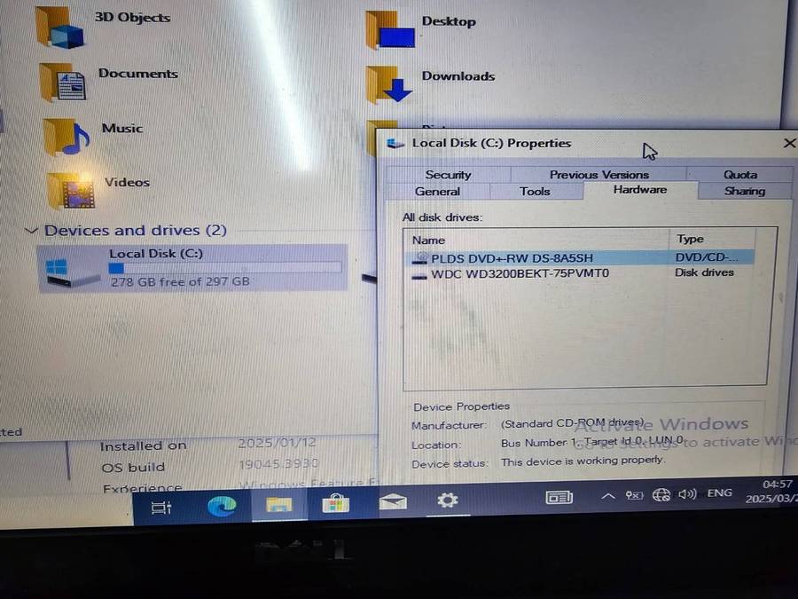 Dell Vostro 3500  i5-480M / 4GB RAM / 320GB HDD / 15.6"  Needs New Battery / No charger