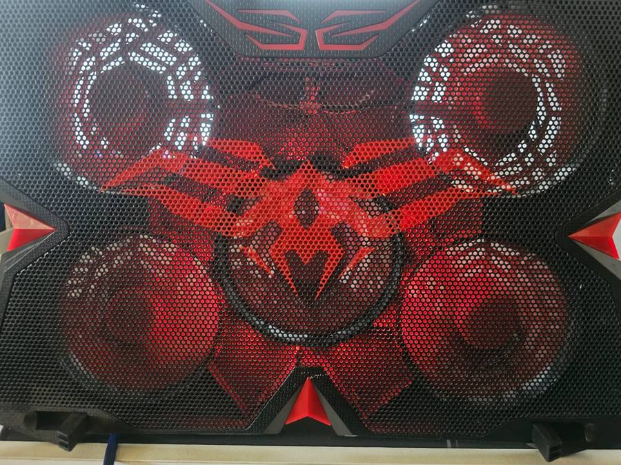 Laptop Cooling Pad  5 Fans | Red LED | Dual USB Ports