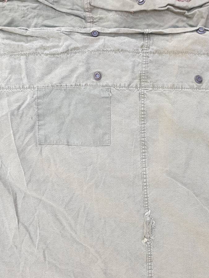 complete original USGI 2 man (2 shelters) canvas olive green pup tent with correct stakes/poles used