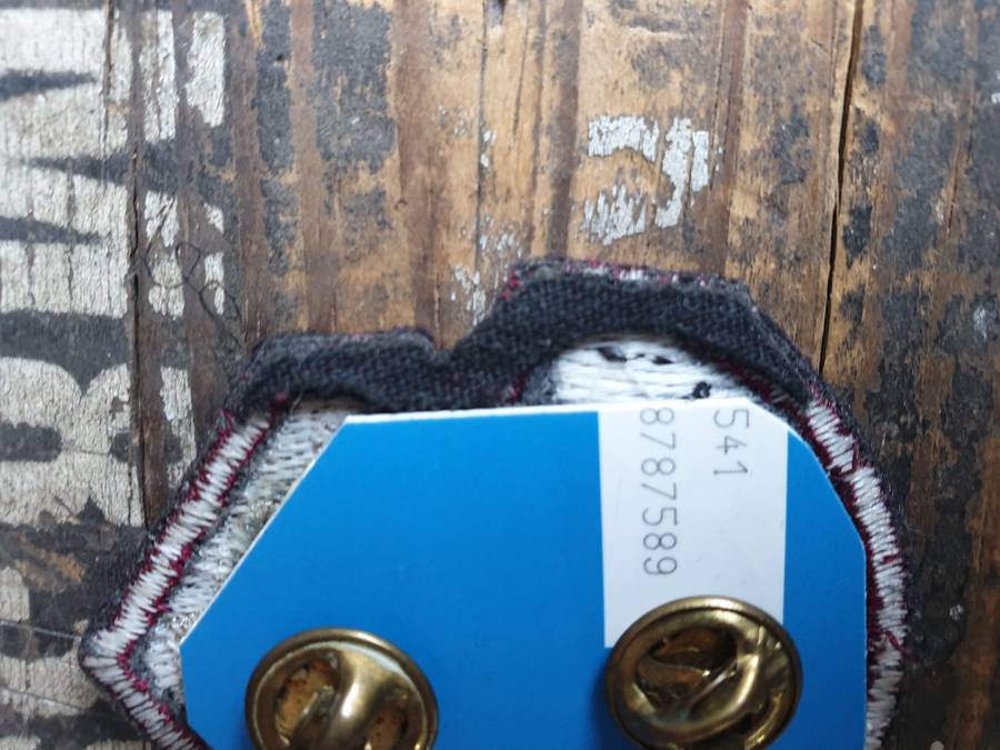 very scarce as worn Recce (SA SF) Maint. Unit lurex wire type beret badge as worn - note rear