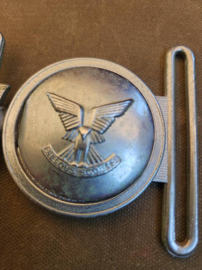100% original Rhodesian Selous Scouts metal 2-piece belt buckle (no belting) REUTELEUR Salisbury mad