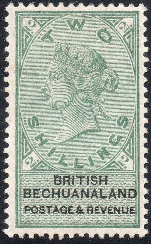 BECHUANALAND 1897 SACC16 2/- GREEN & BLACK LMM CV R1800