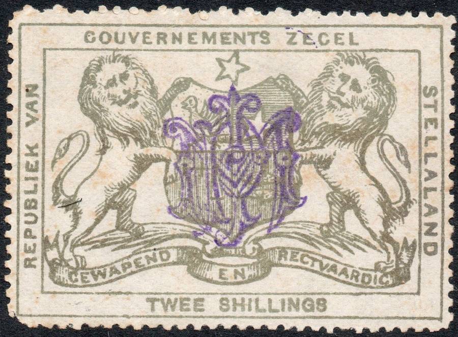 STELLALAND 1884 2/- GREY WITH ''JPM'' MONOGRAM - MM - SEE SCANS