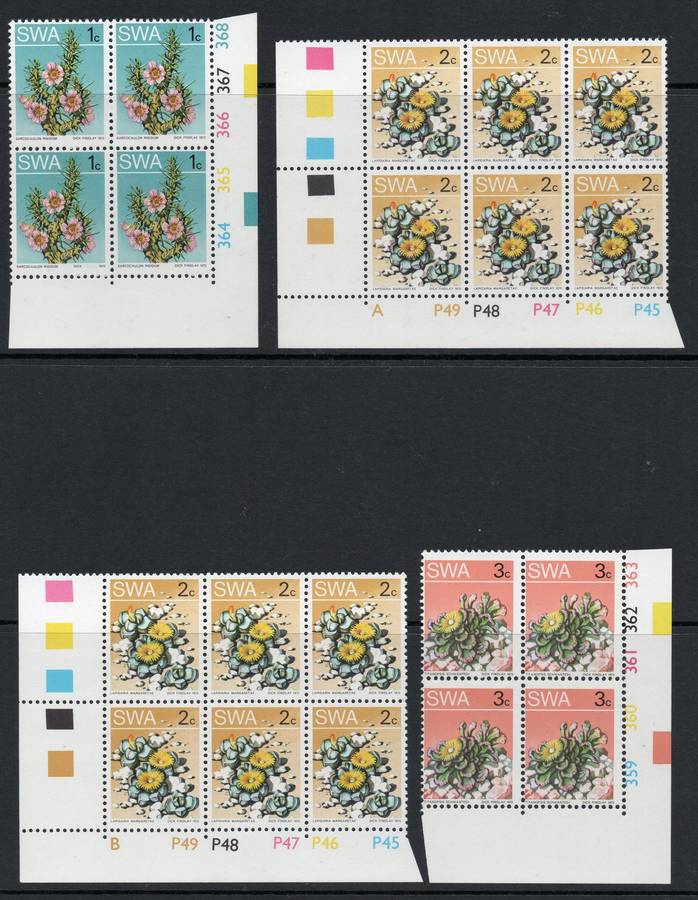 SWA 1973 2nd DEF SET CORNER MARGINAL SET (+ EXTRAS) IN BO4/BO6 **UNMOUNTED MINT** - SEE SCANS(6)