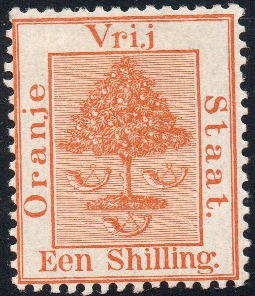 OFS 1868-71 SACC5 1/- ORANGE BUFF - MM - CV R2200