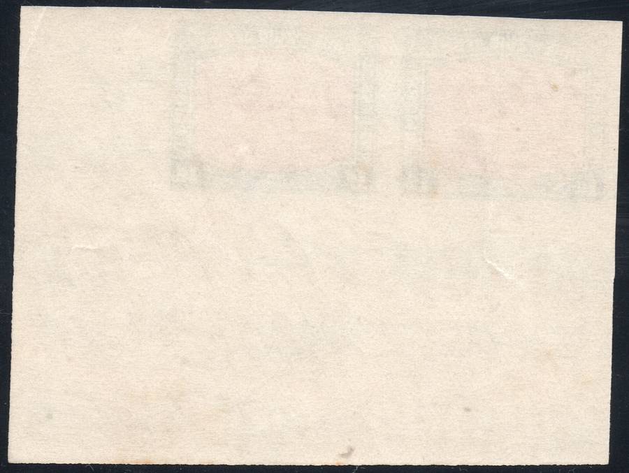 Union of SA - HARRISON ESSAY - 1d BLUE & CARMINE CORNER MARGINAL IMPERF PAIR - RARE