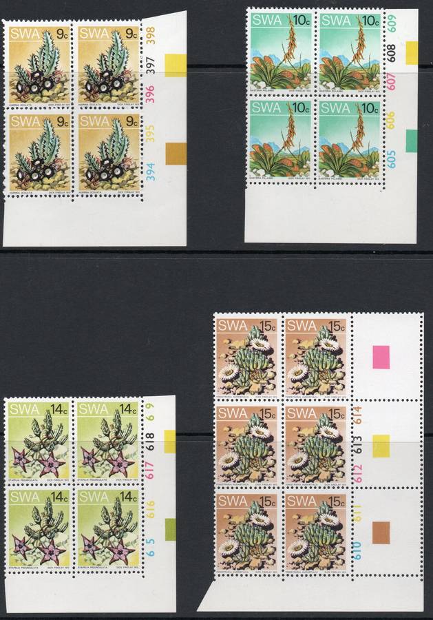 SWA 1973 2nd DEF SET CORNER MARGINAL SET (+ EXTRAS) IN BO4/BO6 **UNMOUNTED MINT** - SEE SCANS(6)