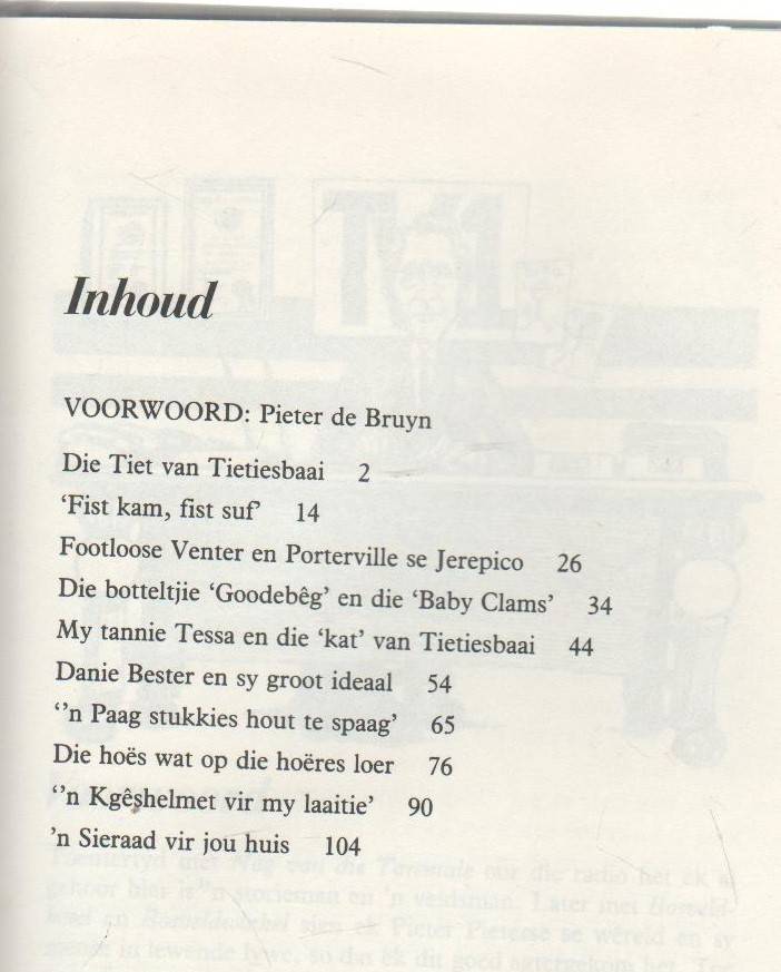 TIETIESBAAIKOS, 'N WERFJOERNAAL - PIETER PIETERSE (1 STE UITGAWE 1985)