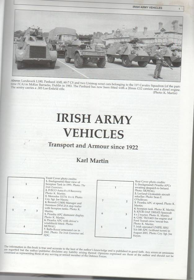 IRISH ARMY VEHICLES TRANSPORT & ARMOUR SINCE 1922