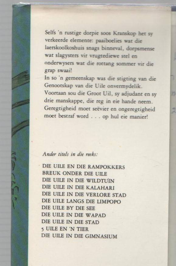DIE UILE VAN KRANSKOP - COR DIRKS (2 DE UITGAWE 1981)
