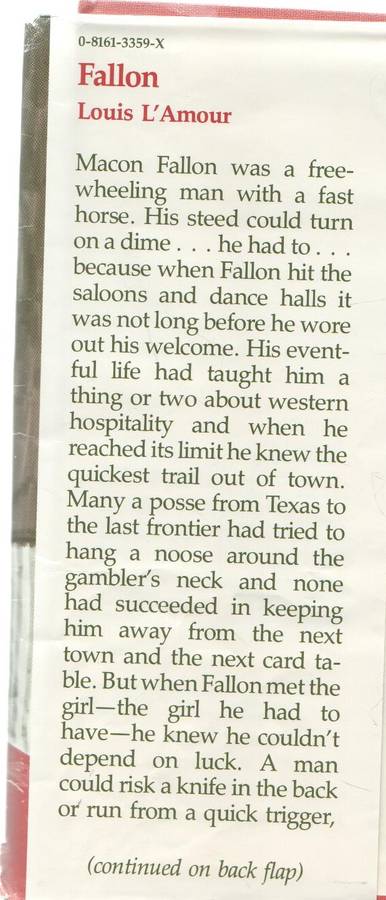 FALLON - LOUIS LAMOUR (LARGE PRINT - 1982)