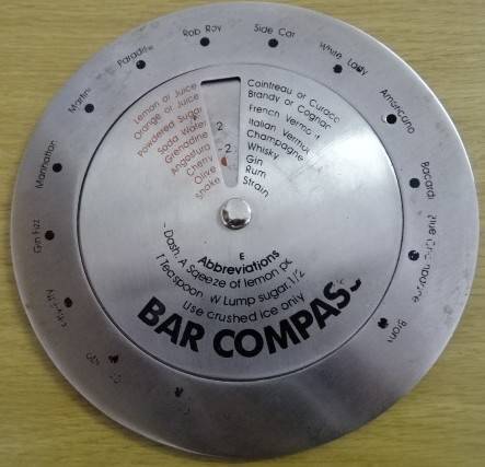 BAR COMPASS DIAL  (STAINLESS STEEL) NOVELTY ITEM WIDTH 13,5 CM