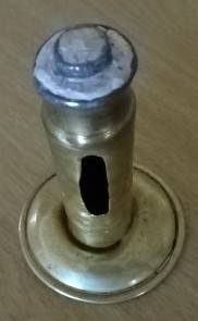 TRADITIONAL ANTIGUE FRENCH BRASS MECHANICAL CANDLE HOLDER (1800'S)