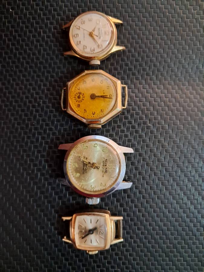 Lot of 4 ladies Mechanical watches. Invicta, 2x Lanco & National