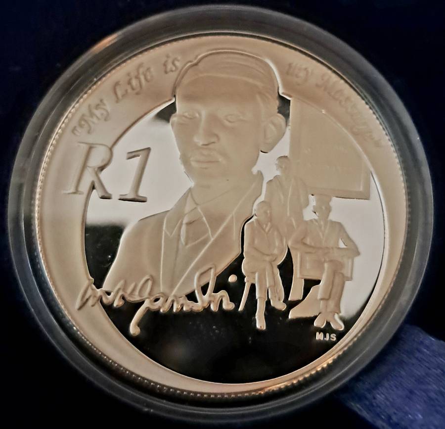 Silver 2008 Gandhi R1 coin