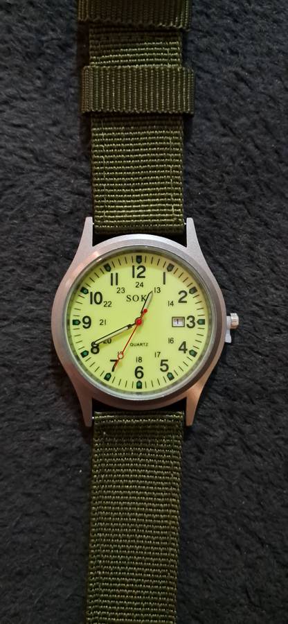 Soki Military Style Calender Watch