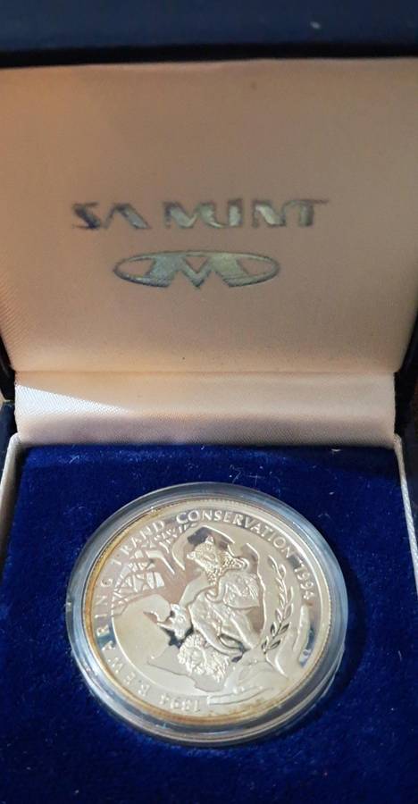 1994 Silver Conservation Protea one Rand Proof