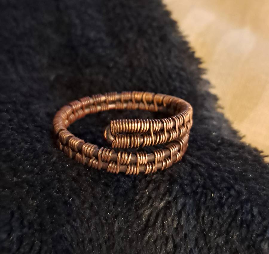 Hand Woven Adjustable Copper Wire Ring