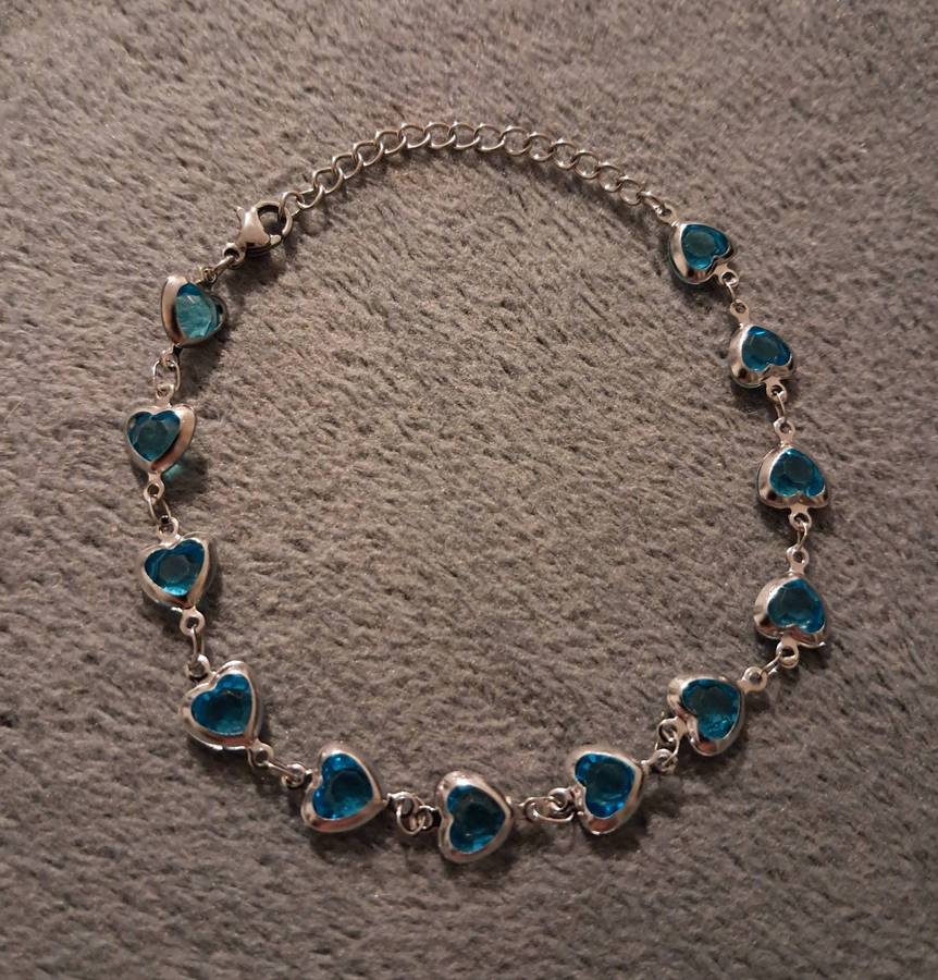 Stainless Steel Heart Bracelet Adjustable 17 to 21 cm