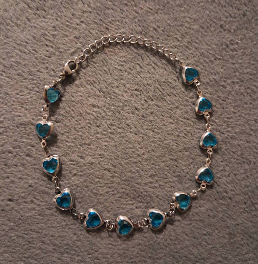 Stainless Steel Heart Bracelet Adjustable 17 to 21 cm