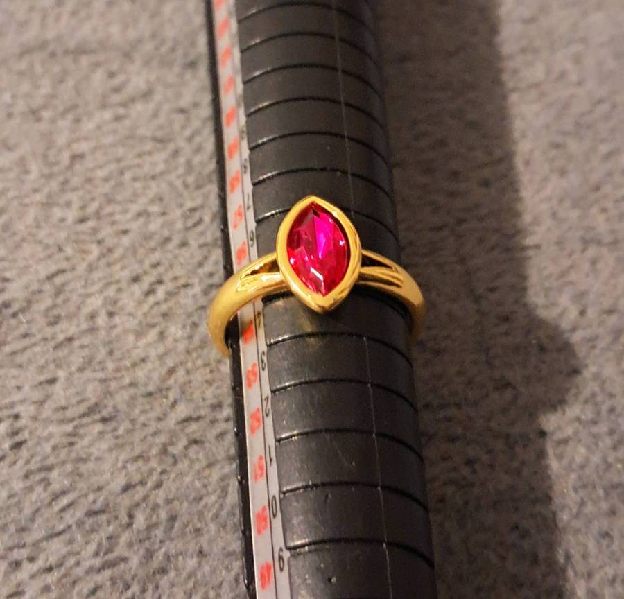 Gold Plated Synthetic Zirconia Size 7 Ring