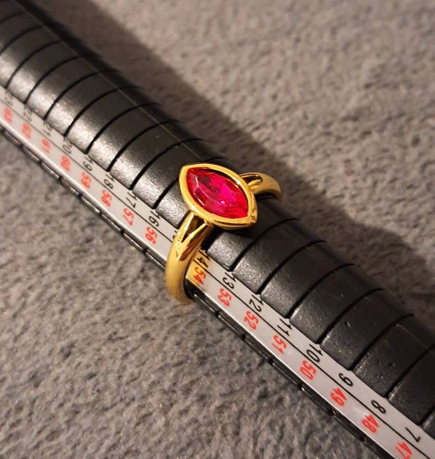 Gold Plated Synthetic Zirconia Size 7 Ring