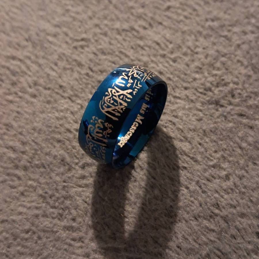 Stainless Steel Prayer Ring Size 7