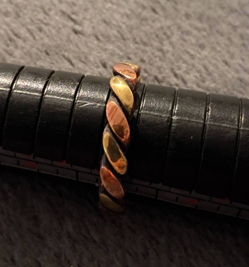 Handmade Copper and Brass Ring Size 7
