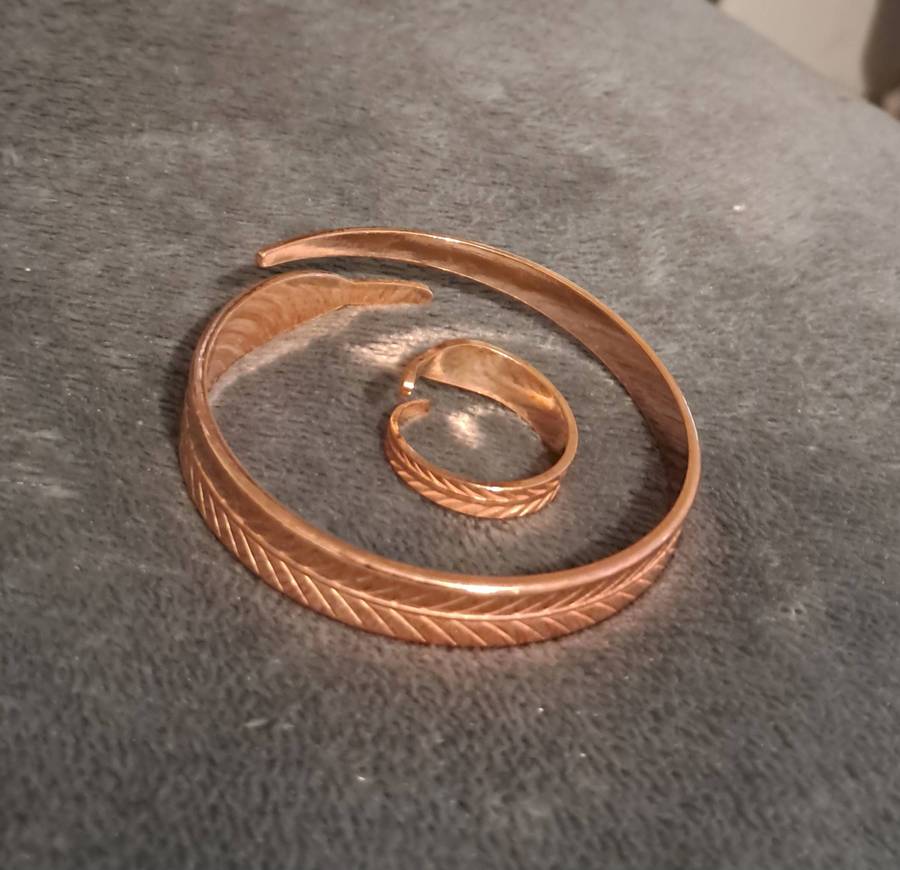 Adjustable Copper and Ring Set