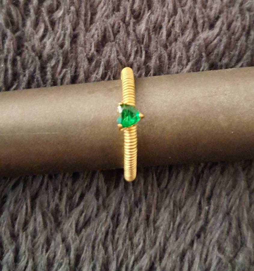 Adjustable Synthetic Zirconia Brass Wire Wrapped Ring