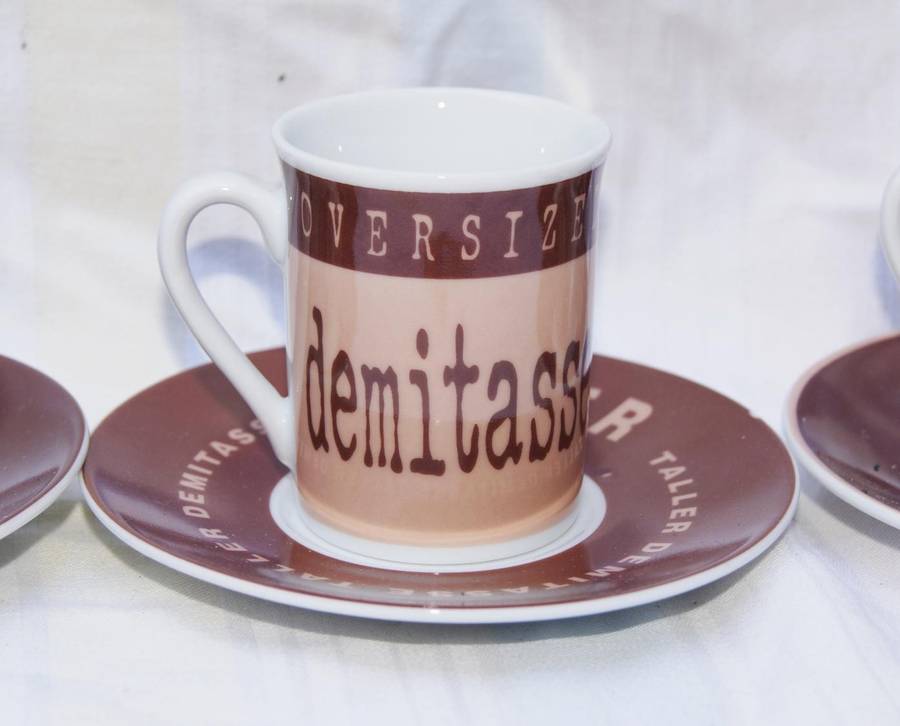 Multiple Choice Coffee Basics Set of 4 Espresso/Demitasse Cups with Saucers