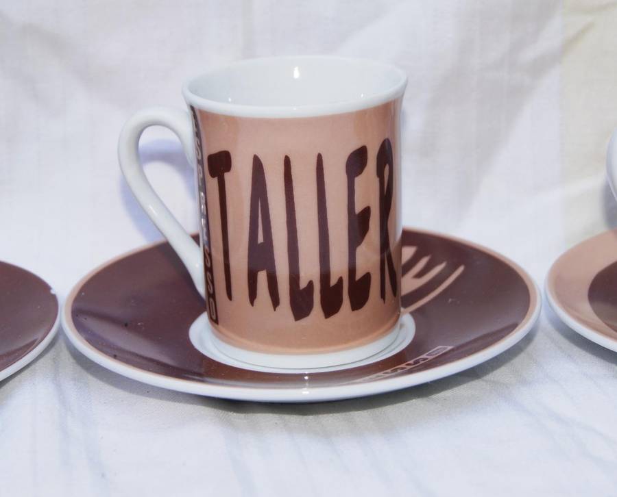 Multiple Choice Coffee Basics Set of 4 Espresso/Demitasse Cups with Saucers