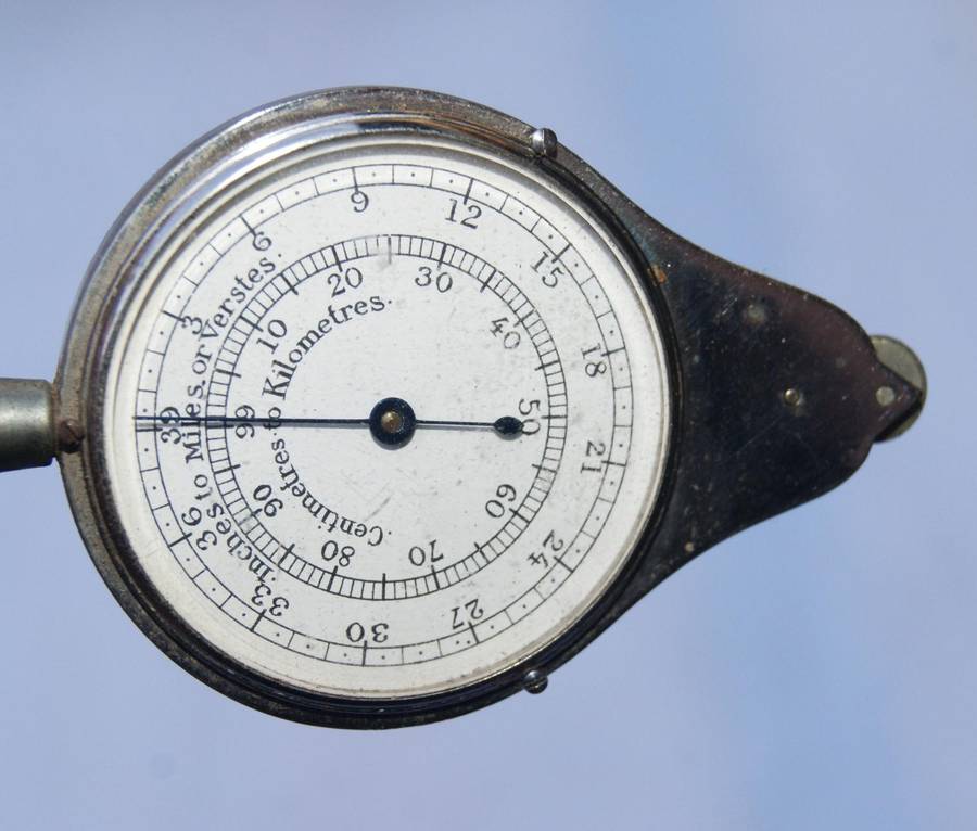 Antique J. Davis & Son Opisometer  Original Leather Case