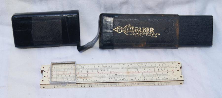 Vintage A.W. Faber Castell Pocket Slide Rule  Model 61/98/319 R.L. Esson & Co. Marked