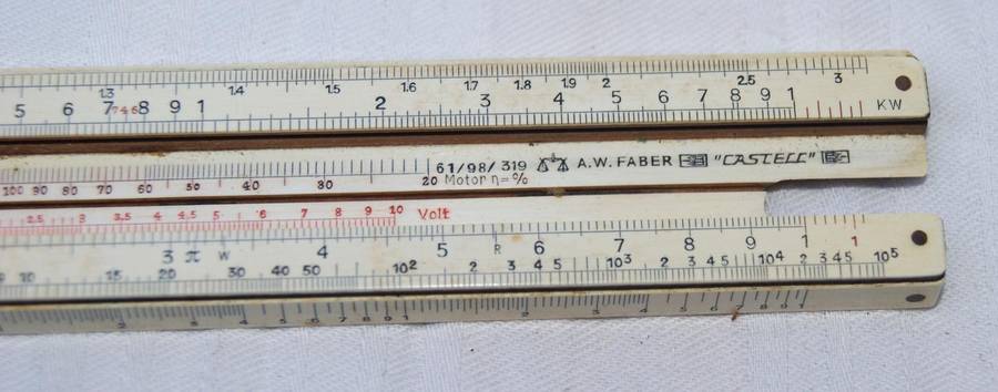 Vintage A.W. Faber Castell Pocket Slide Rule  Model 61/98/319 R.L. Esson & Co. Marked