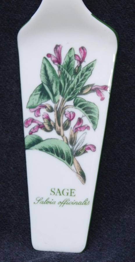 Wiesenthal Porcelain Herb Garden Cake / Quiche Lifter  Sage Design