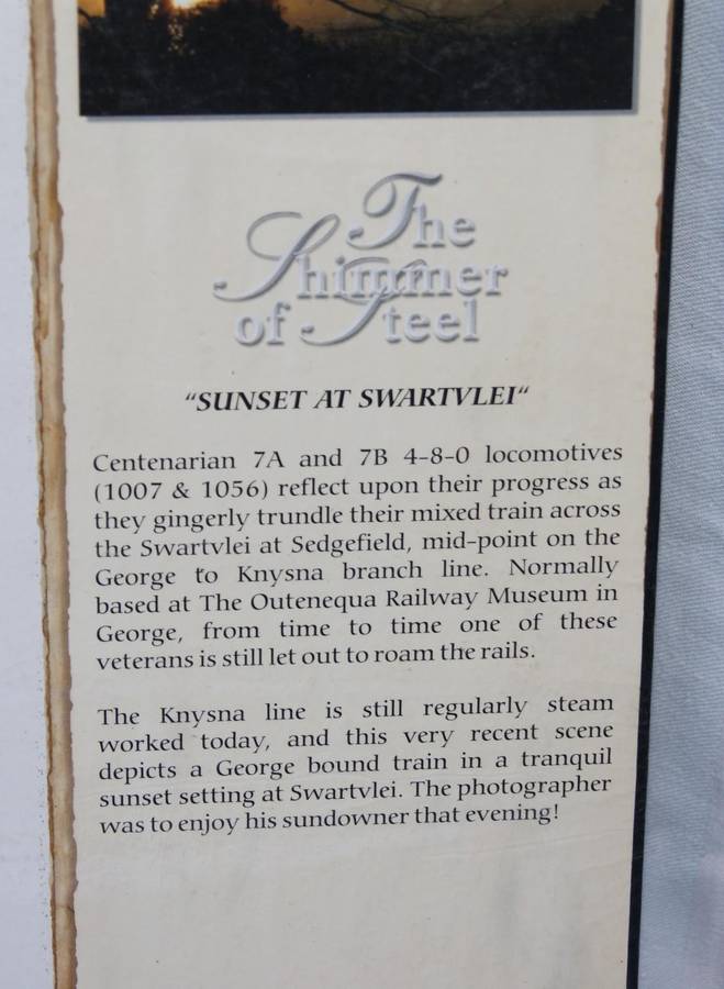 The Shimmer of Steel  Sunset at Swartvlei Print