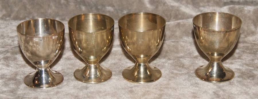 Set of 4 EPNS Egg Cups