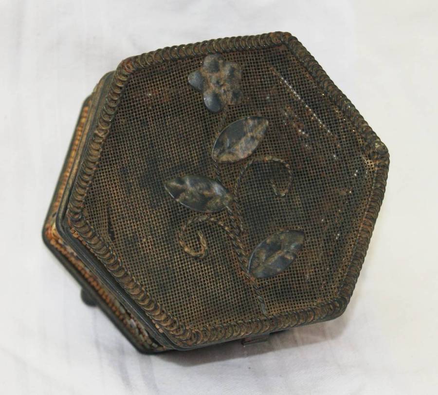 Hand Made Beaded Hexagonal Trinket Box