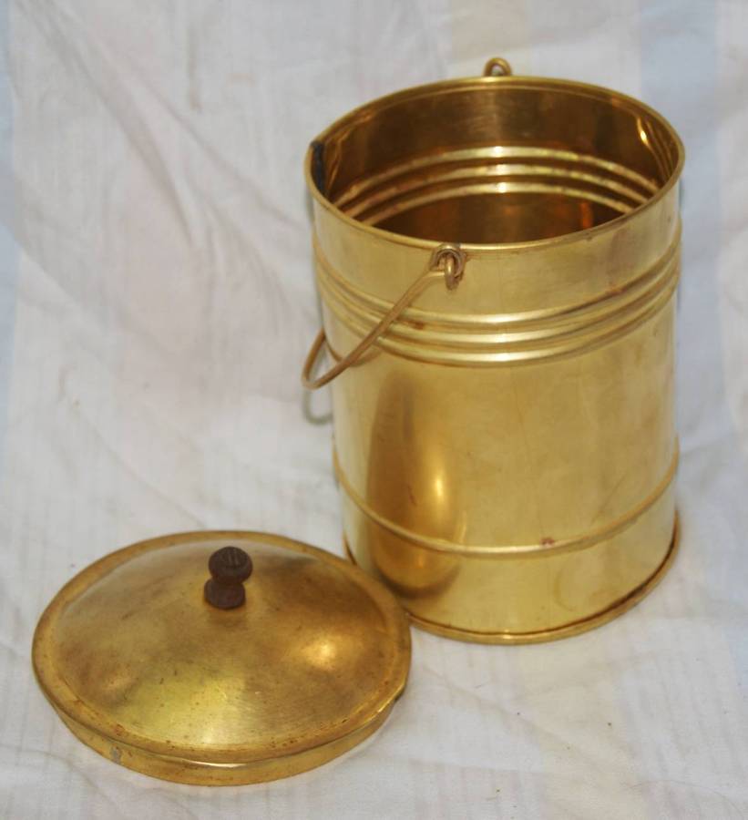 Von Kervel Skool George Brass Storage Container with Lid