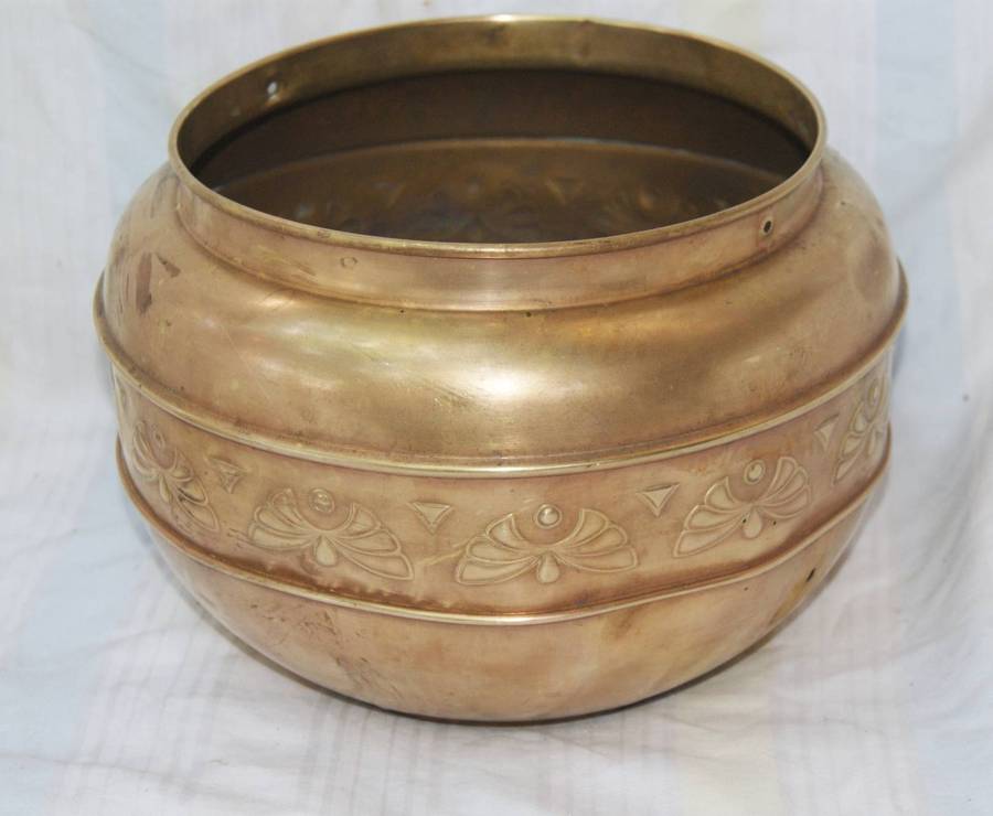 Art Nouveau Brass Planter