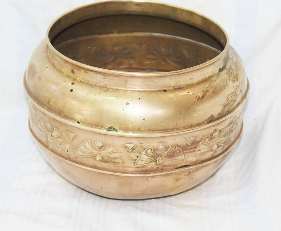 Art Nouveau Brass Planter