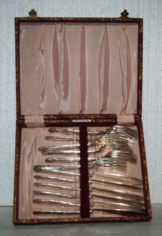 Angora EPNS Fish Set 6 Place Setting in Original Box @@ CCRRAAZZYY R1 START