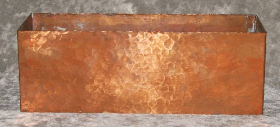 Hand beaten copper planter